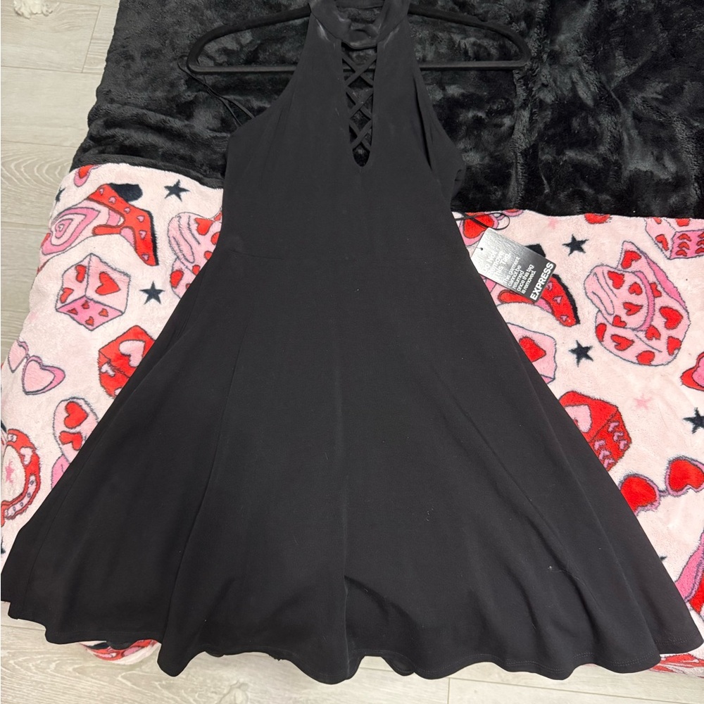 Express Black Backless Dress